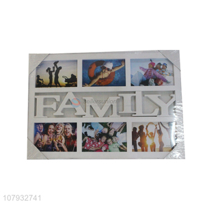Hot sale creative family collage <em>picture</em> photo frame with six opening