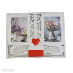 Hot selling two openings plastic combination photo frame for home décor