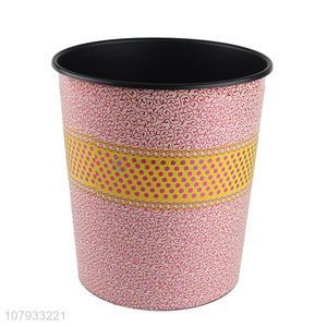 Good wholesale price pink plastic printing trash can for household