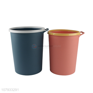 China factory simple plastic trash can with handle for household