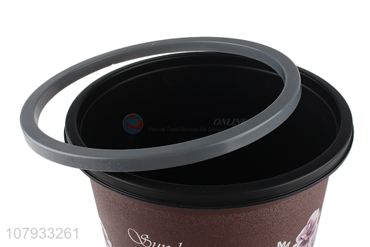 New simple plastic pressure ring trash can for household trash can without lid