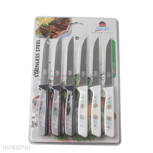 Hot Selling 6 Pieces Stainless Steel Fruit Knife Kitchen Knife Set