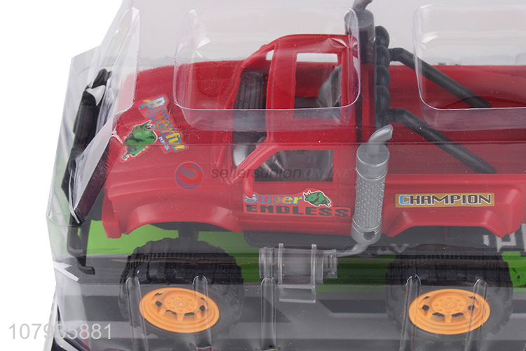 Best price durable plastic trailer model car toy with mini car toys