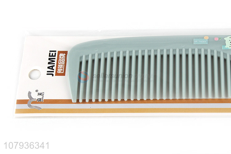Good quality green plastic cartoon printing comb household haircut comb