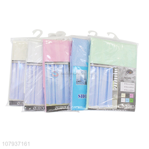 Good Quality Household Atmosphere Solid Color Opaque Shower Curtain
