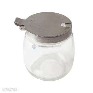 New product clear high capacity glass seasoning jar salt and pepper pot