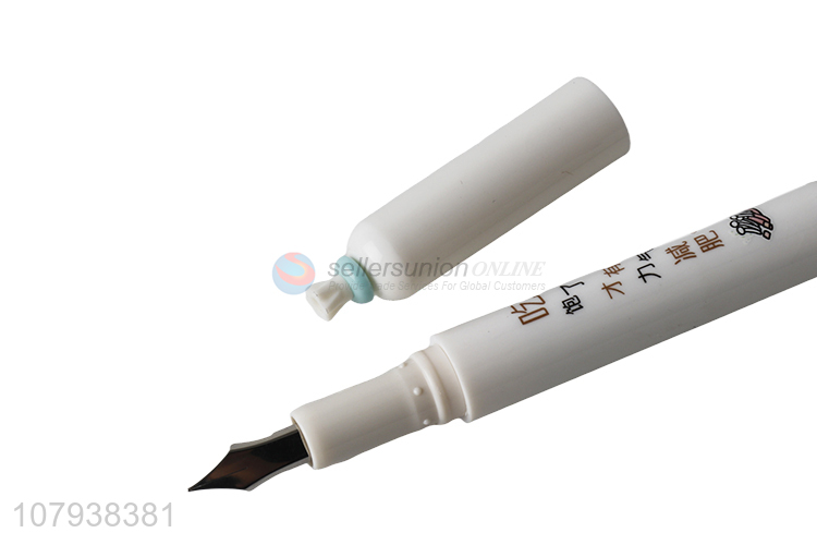 China wholesale white plastic creative writing pen for students