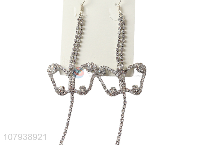 Factory direct sale long tassel butterfly shape earrings jewelry