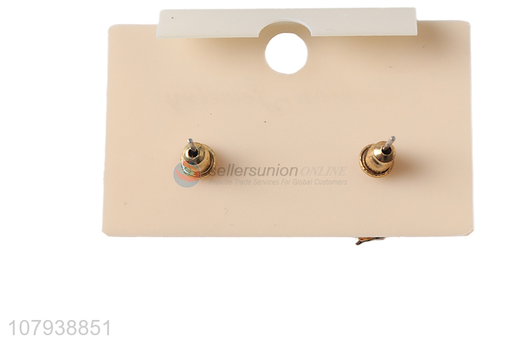 Cute design fashion rabbit shape metal stud earrings jewelry for sale