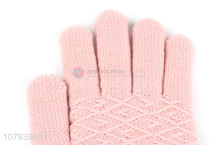 Factory Wholesale Soft Knitted Gloves Warm Gloves For Women