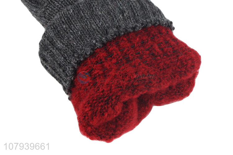 Factory Supplies Knitted Glove Ladies Touch-Screen Winter Warm Gloves