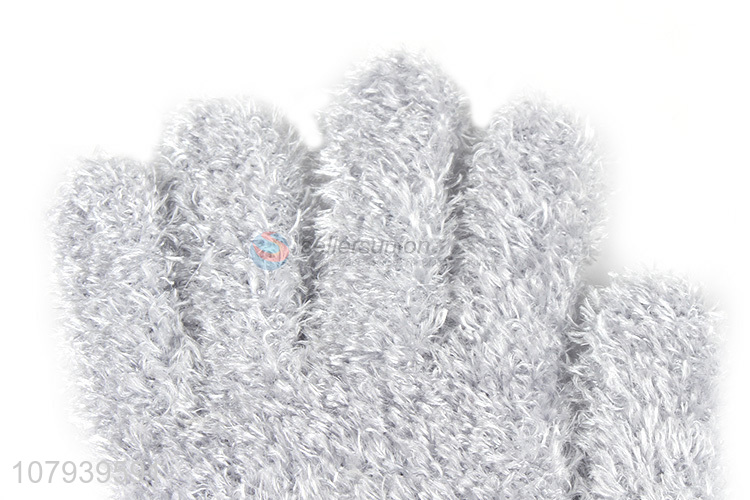 Fashion Design Ladies Five Finger Glove Soft Warm Gloves