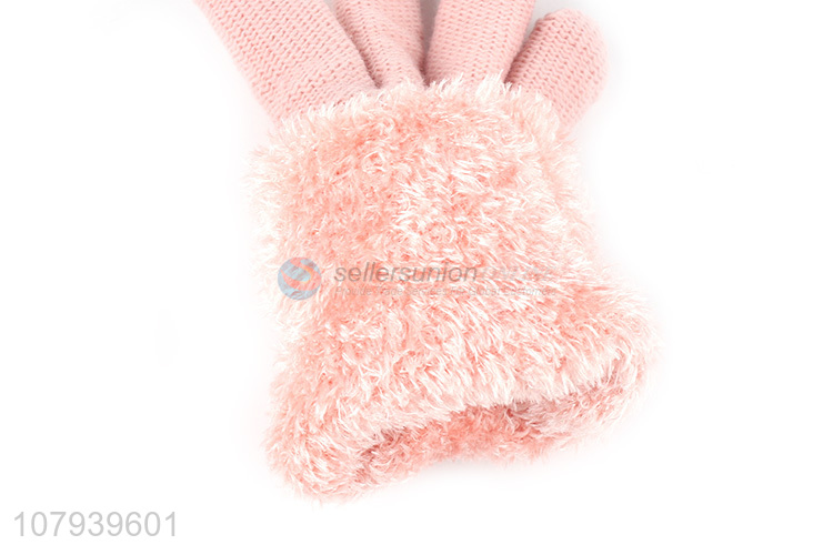 Factory Wholesale Soft Knitted Gloves Warm Gloves For Women