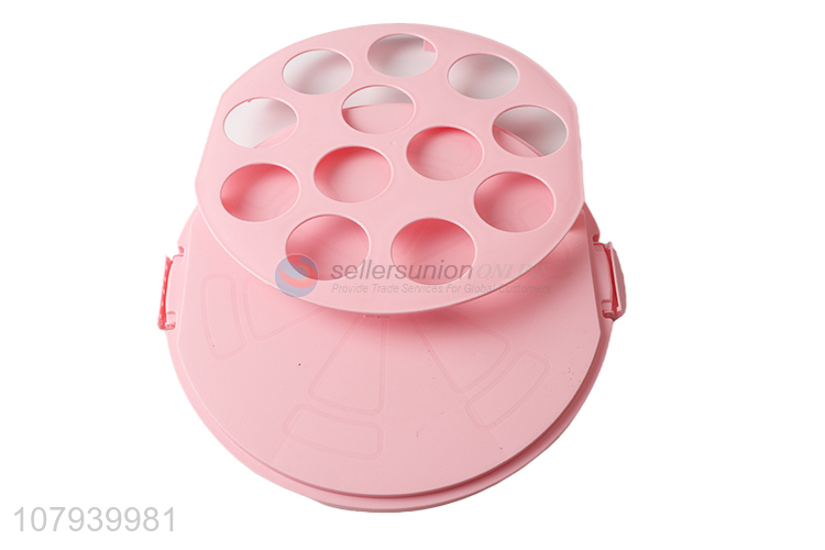 Best Quality Round Plastic Cupcake Display Holder With Handle