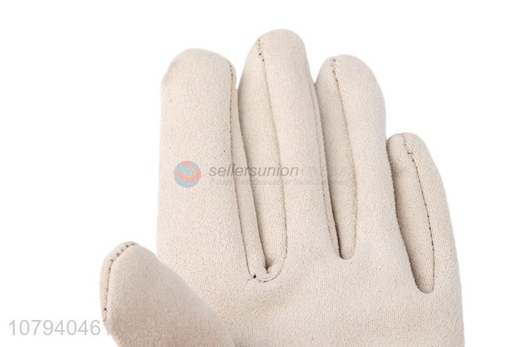 Online wholesale ladies winter gloves faux fur driving cycling gloves