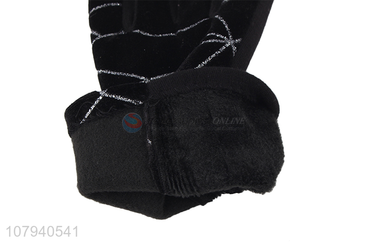 Wholesale ladies winter gloves printed outdoor sport driving cycling glove