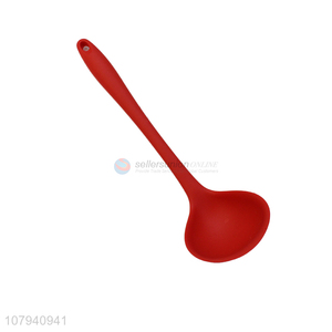 Online wholesale red durable long handle cooking spoon