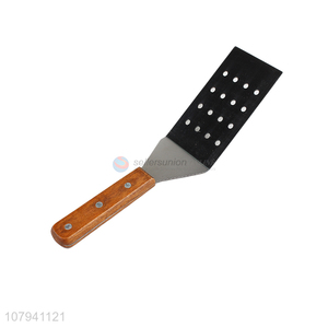 New style stainless steel steak baking tool cooking shovel with wooden handle