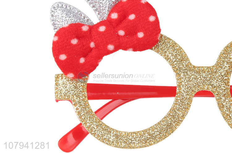 Fashion Design Antlers Glasses Custom Christmas Decoration Glasses