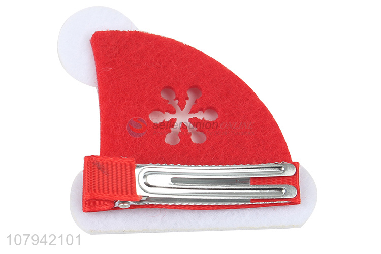 Cute Design Christmas Hat Hairpins Fashion Christmas Decoration Hair Pin