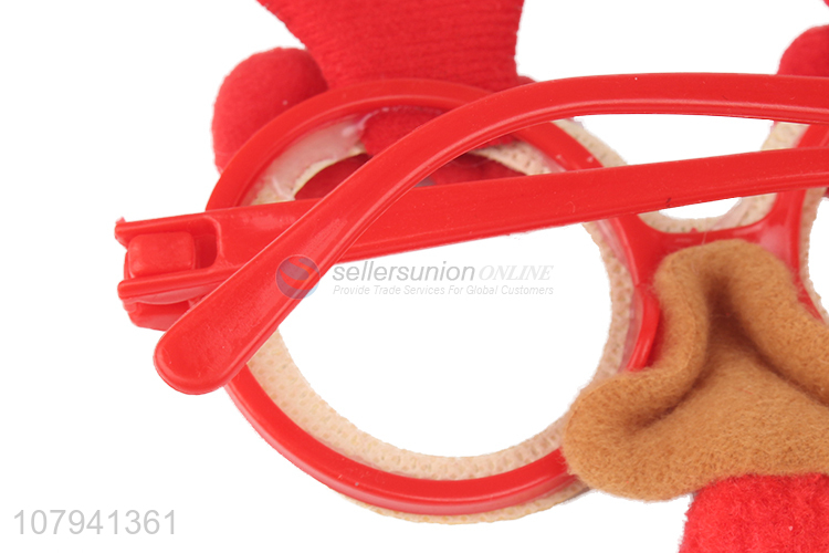 Cartoon Design Christmas Glasses Cute Antlers Glasses