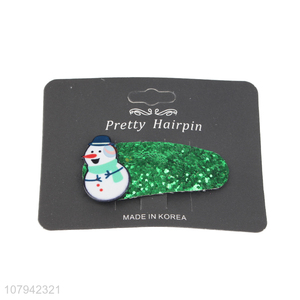 Custom Christmas Snowman Sequins <em>Hair</em> <em>Pin</em> Christmas <em>Hair</em> Clips