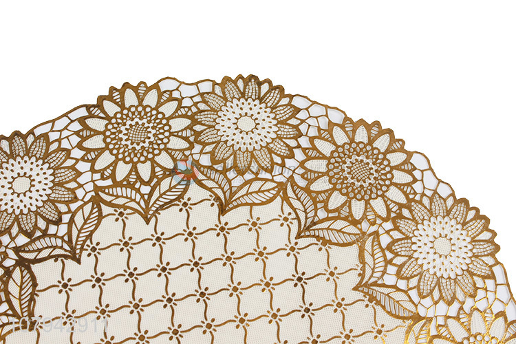 New product metallic gold pvc placemats for wedding decoration