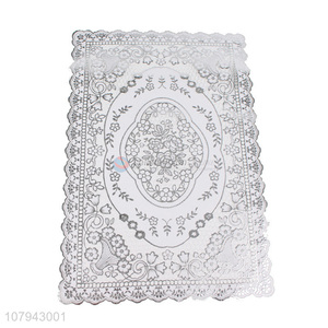 Good quality silver heat resistant pvc placemat coasters doilies