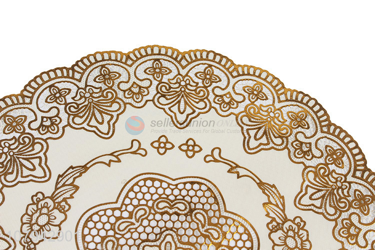 China supplier fashionable gold pvc placemat for dining table