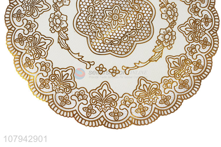 China supplier fashionable gold pvc placemat for dining table