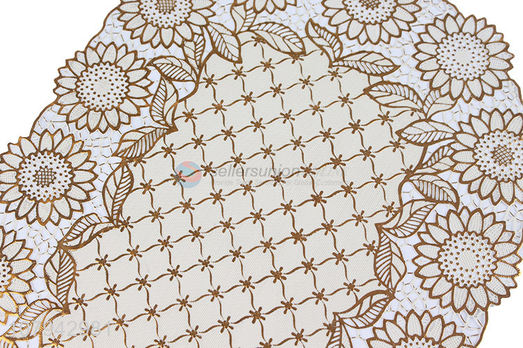 Factory price gold stamping pvc placemat for dining table decoration