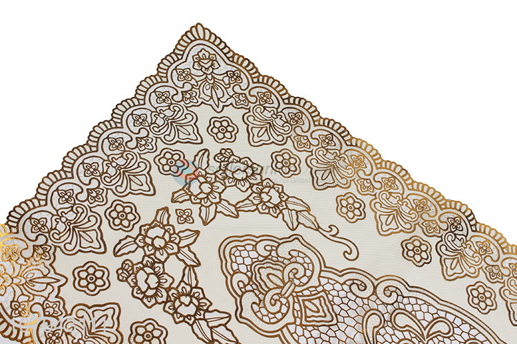 New product gold anti-scaid non-slip pvc placemat plastic coasters