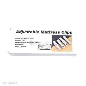 Online wholesale short band zinc alloy sheet clips mattress holders