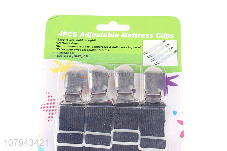 Good quality anti-slip adjustable iron mattress clips metal sheet clips