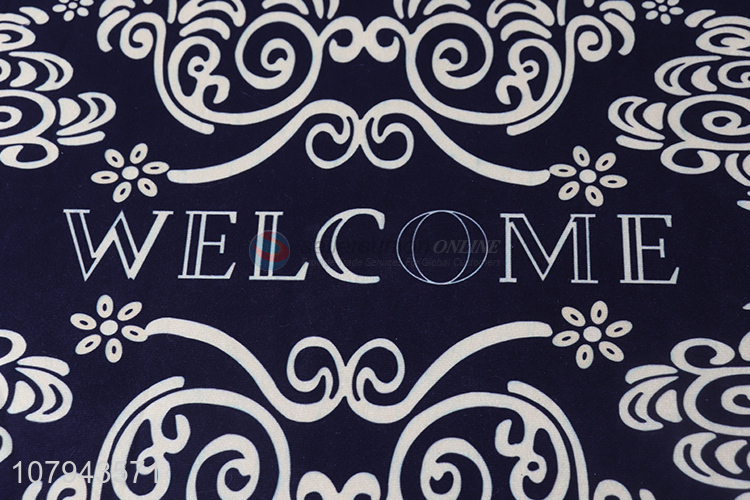 Good price black printed floor mat creative home entrance carpet