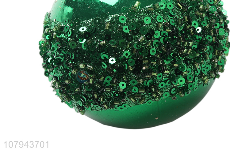 Yiwu direct sale green painted christmas ball party decoration