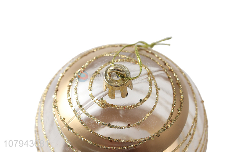 Hot sale gold glitter Christmas ball party Christmas tree pendant