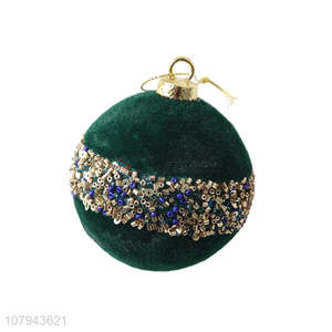 Yiwu wholesale dark green painted christmas ball party decoration
