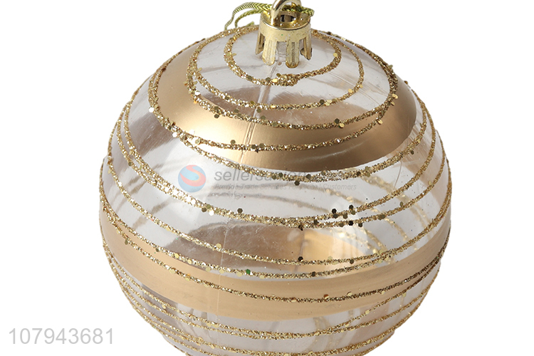 Hot sale gold glitter Christmas ball party Christmas tree pendant