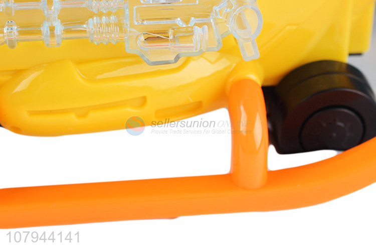 Factory direct sale yellow plastic toy airplane music children airplane