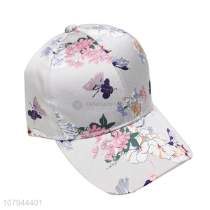 Fashion products flower pattern women fashion peaked hat with top quality