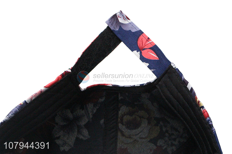 Most popular colourful flower pattern summer peaked hat for outdoor