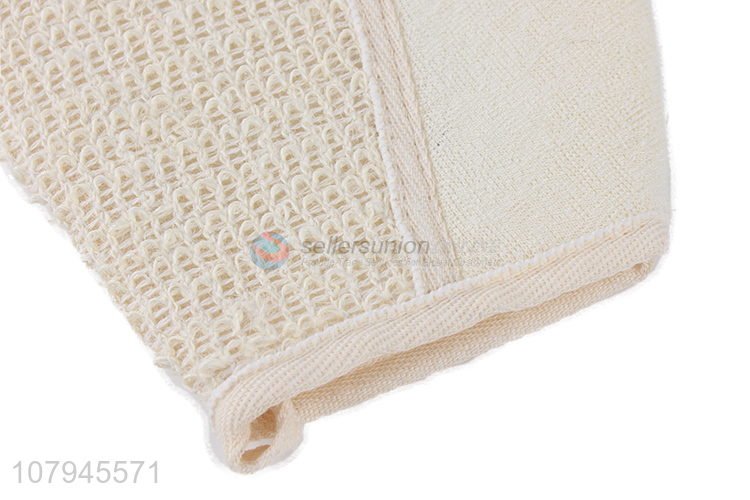 Wholesale leaf pattern exfoliating bath gloves sisal shower gloves