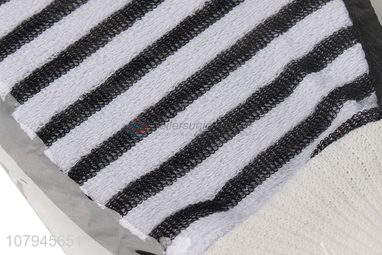 Top product striped pattern skin-friendly body scrubber bath gloves