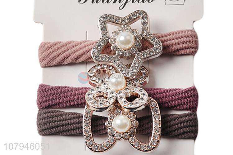 Yiwu wholesale multi-color hair tie rubber band ladies hair ring set