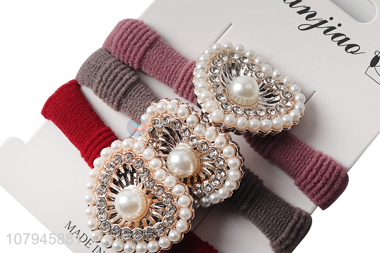 Yiwu wholesale multi-color tie hair rubber band ladies hair ring