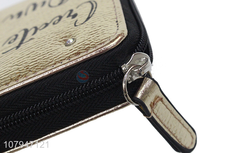 Latest design small fashion lady zipper wallet purse for sale