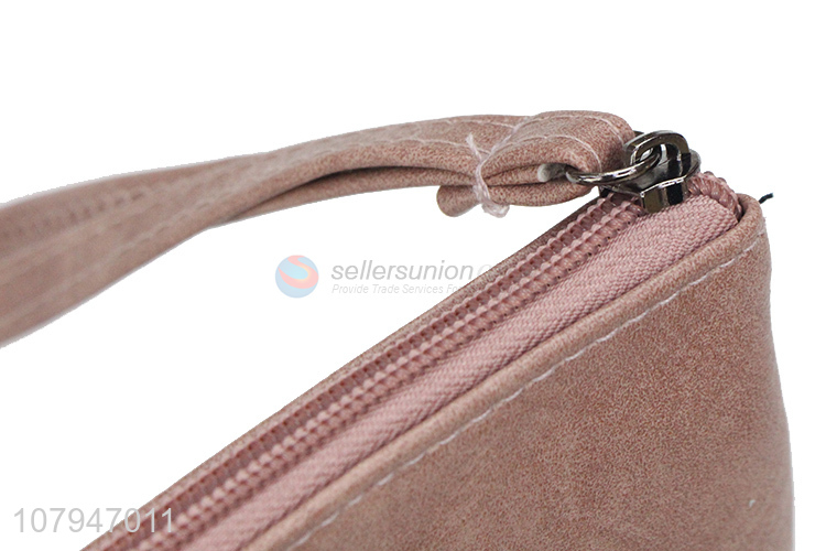 Popular products fashion women pu zipper wallet wrist purse