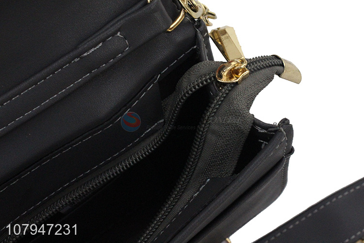 New design black fashion lady shoulder bag with top quality