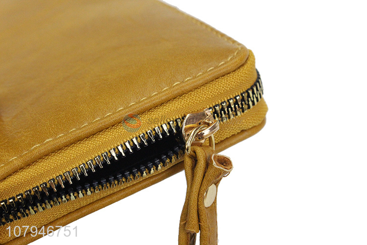 Factory direct sale fashion design women long wallet wrist wallet